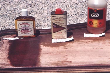 Wood Elixir's lasting results versus Howard Restor-A-Finish and Orange Glo